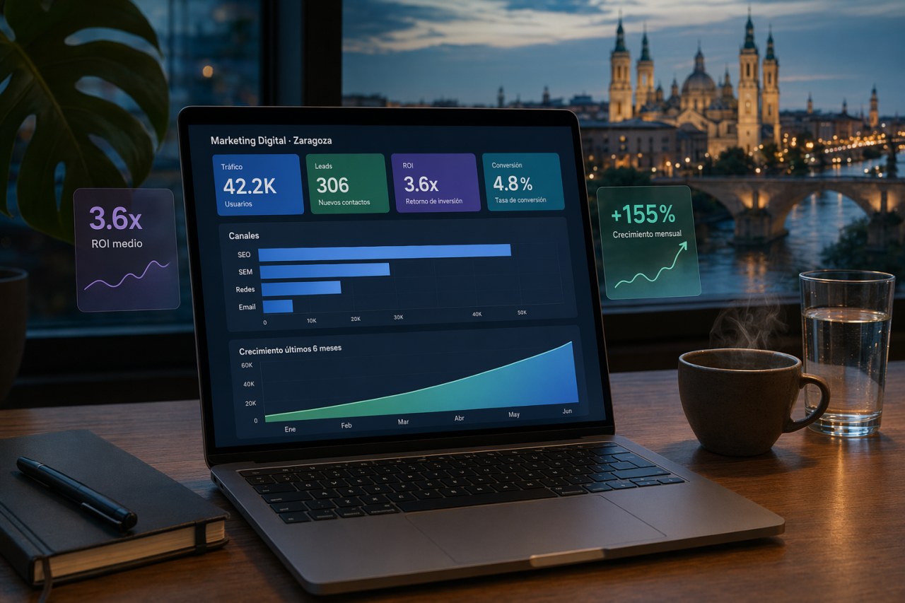 Agencia de marketing digital en Zaragoza — Dashboard multicanal