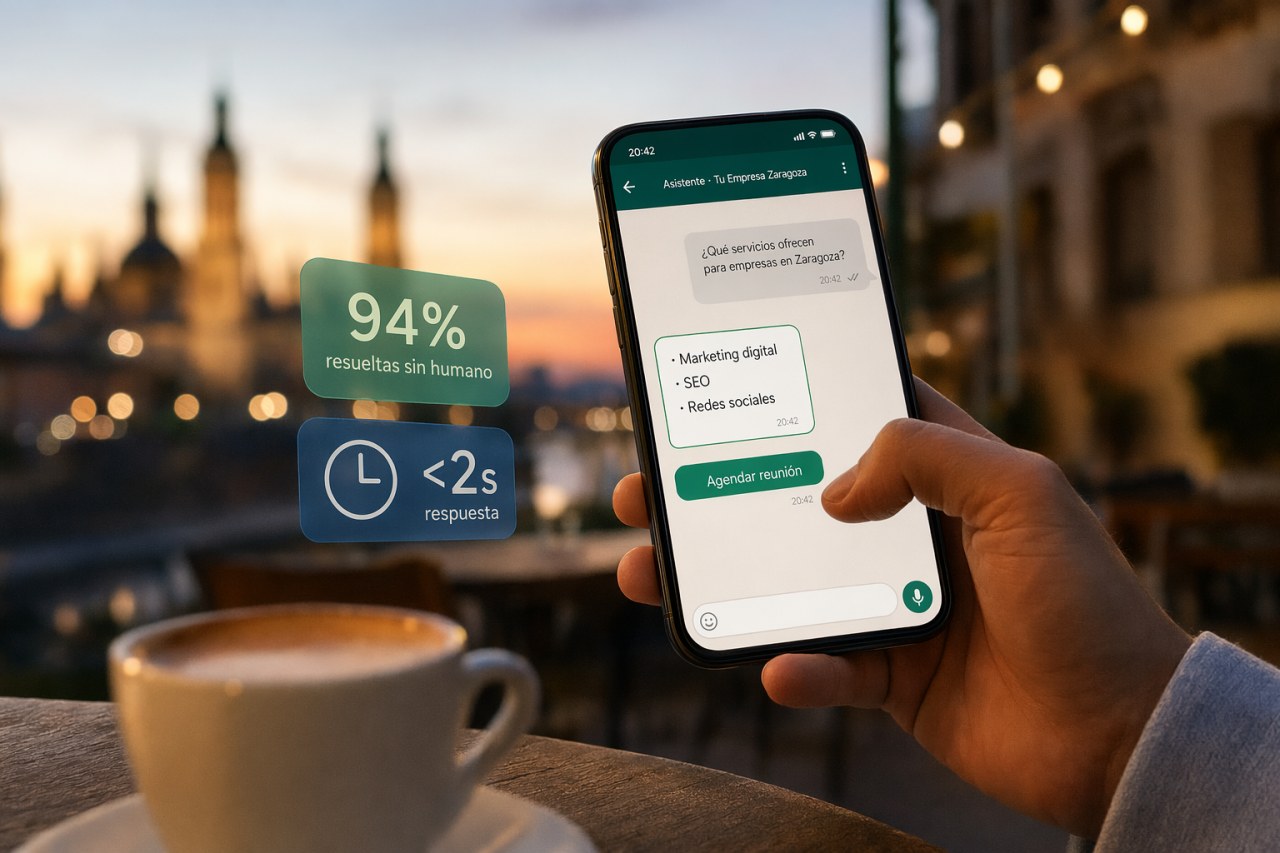 Chatbots IA en Zaragoza — Chatbots con IA para Empresas en Zaragoza — Atención 24/7