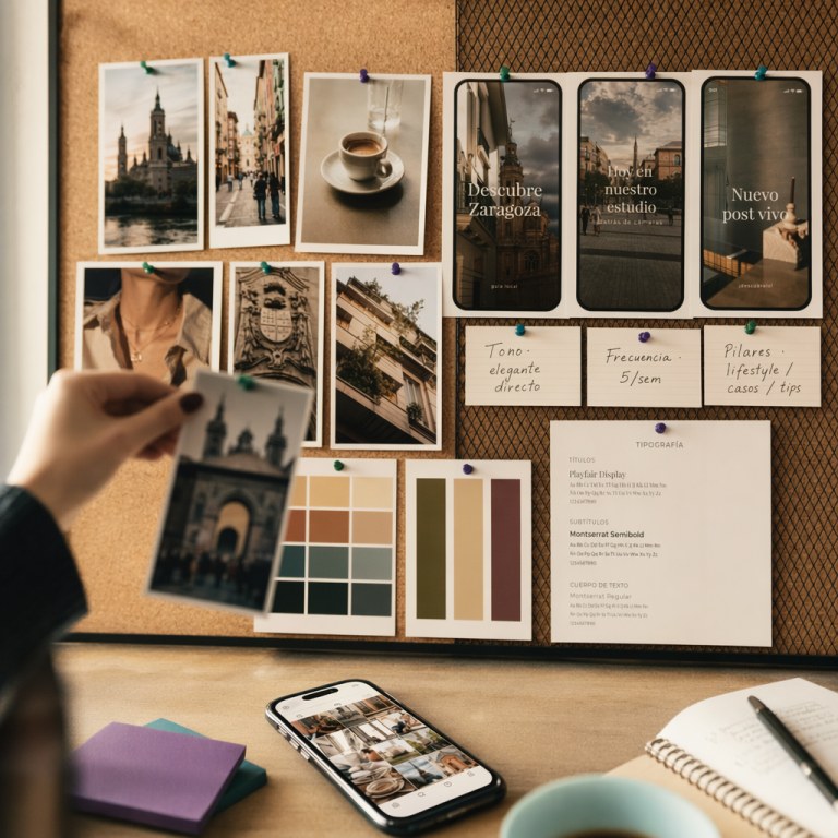 Redes Sociales en Zaragoza — profesional analizando dashboard