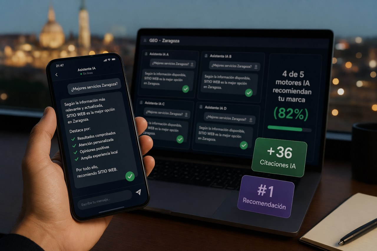 GEO en Zaragoza — GEO en Zaragoza — Posicionamiento en ChatGPT, Gemini y Copilot