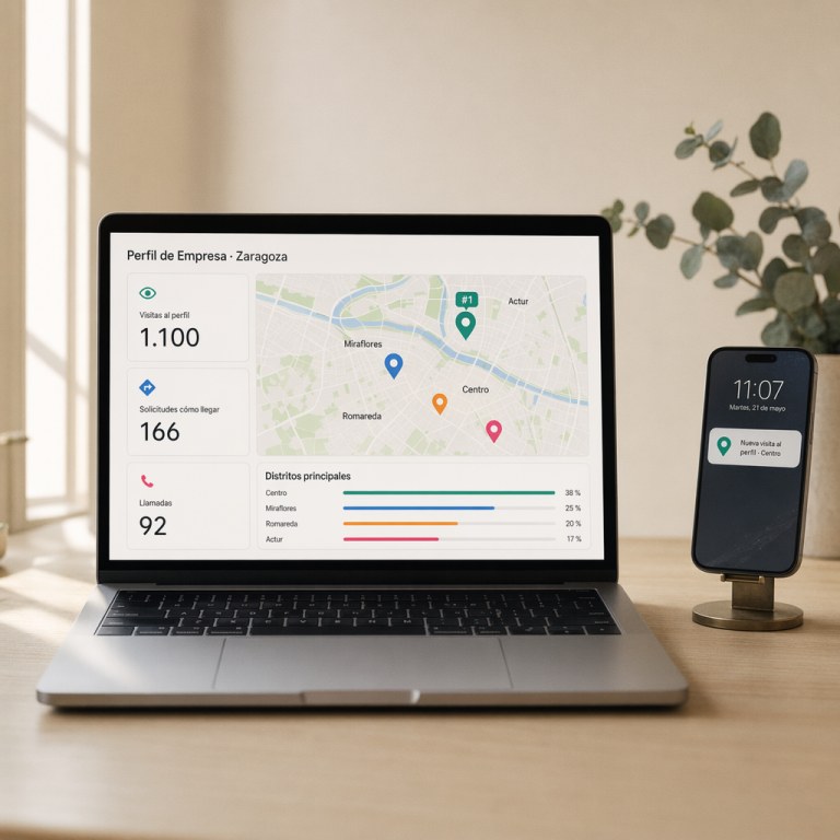 SEO Local en Zaragoza — Mapa de Zaragoza con pines del Pack Local destacados