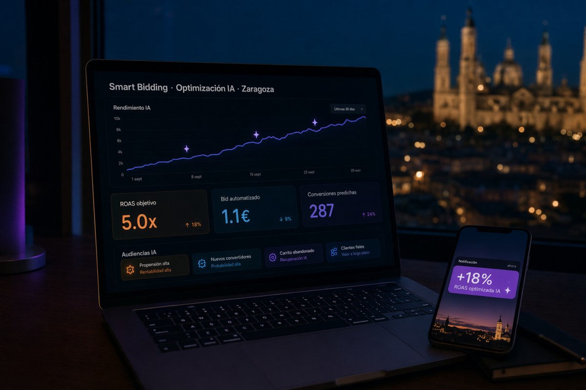 IA aplicada a Ads en Zaragoza — Smart Bidding + IA generativa en Zaragoza